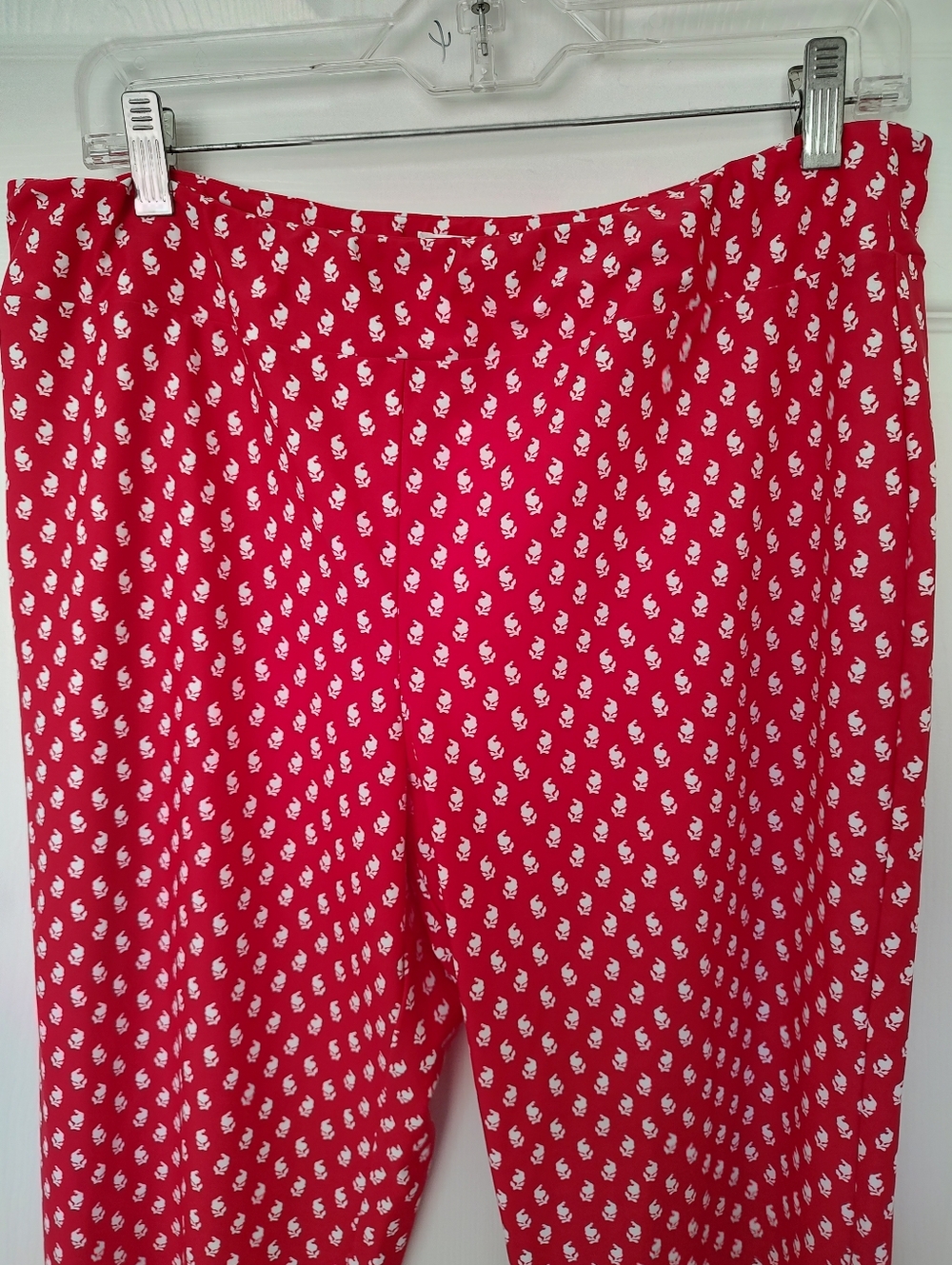 Jude Connally Lucia Cropped Pants Foulard Red XL - Picture 10 of 10